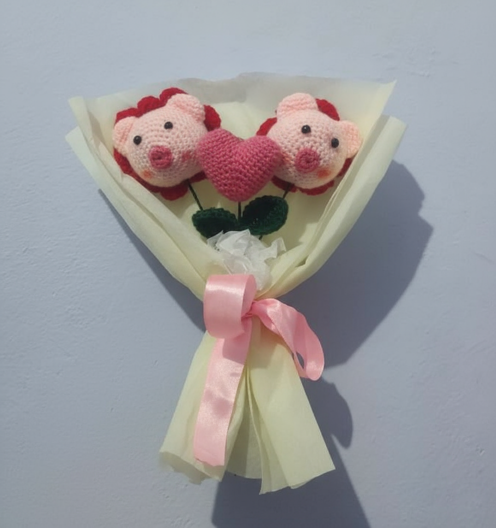 Sweet Couple Crochet Bouquet