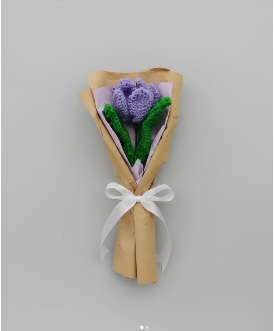 Crochet Purple Tulip Flower