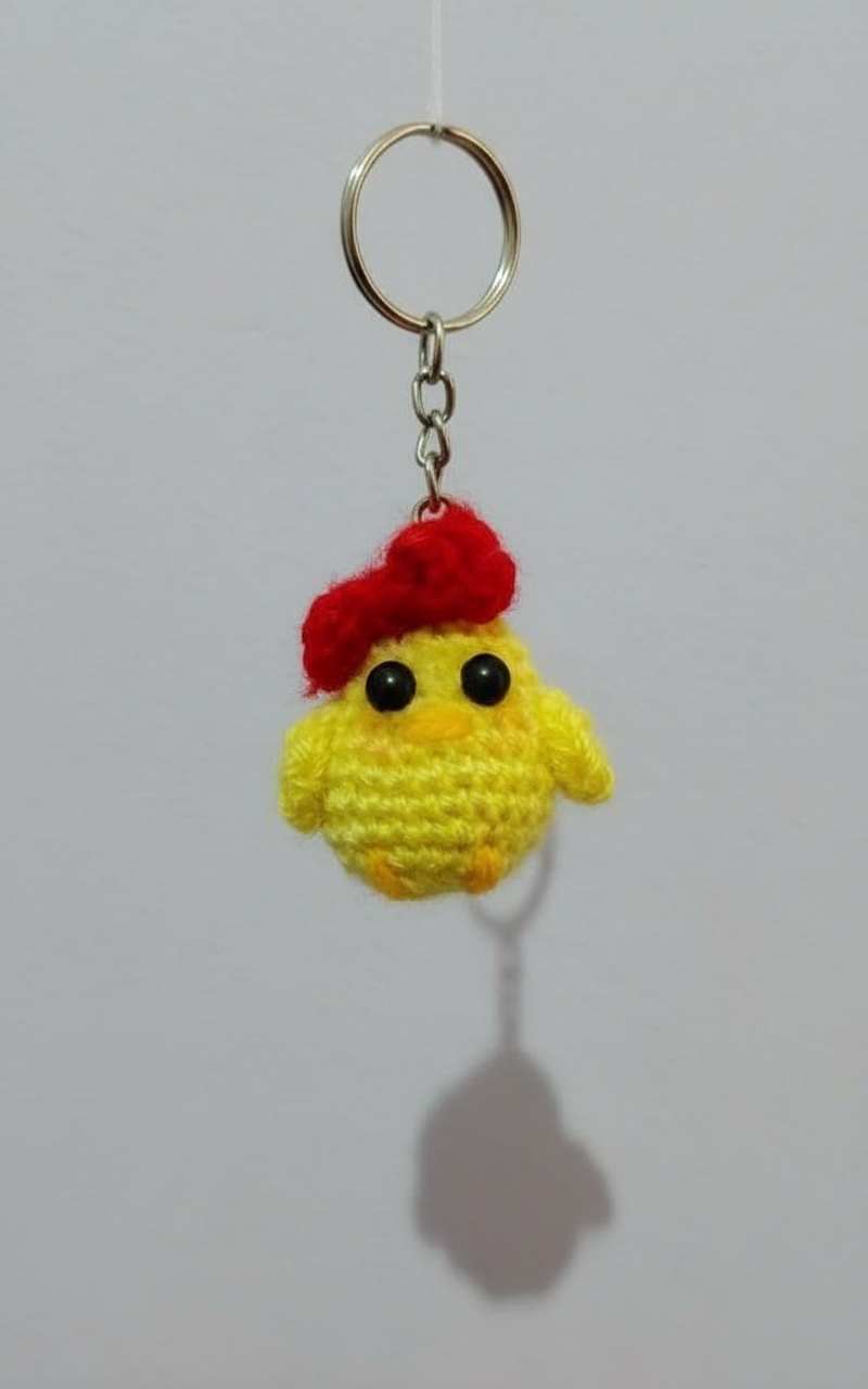 Crochet Chick Keychain